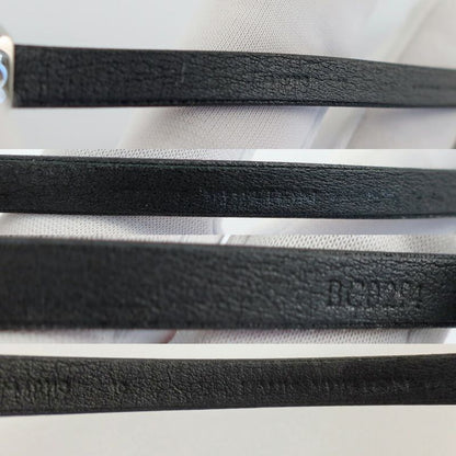 Louis Vuitton Bracelet Clip It Leather Clasp Closure Black