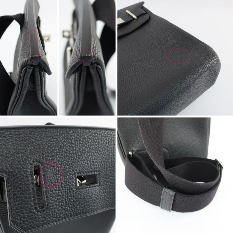 Hermes Kelly Hac a Dos PM Black Silver Manufactured