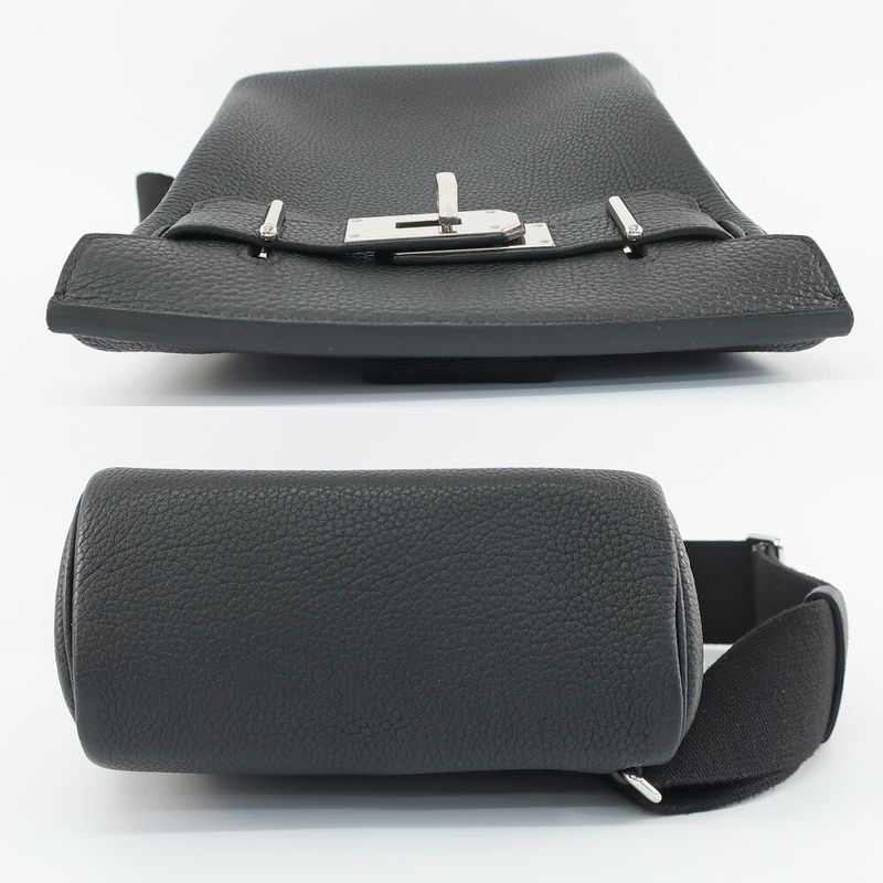 Hermes Kelly Hac a Dos PM Black Silver Manufactured