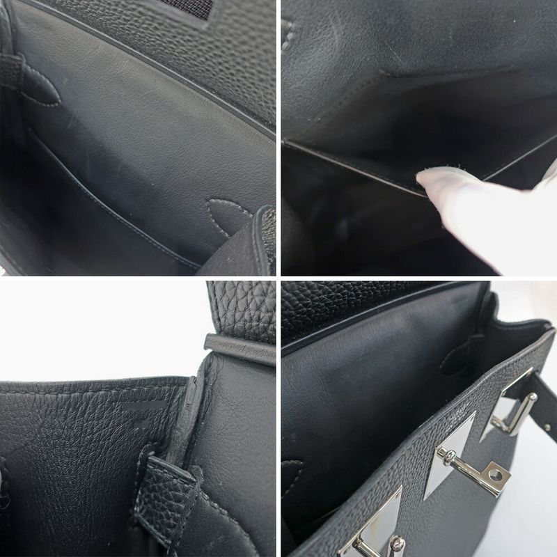 Hermes Kelly Hac a Dos PM Black Silver Manufactured