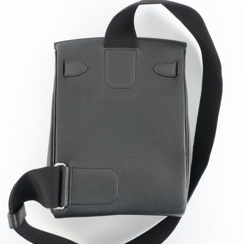 Hermes Kelly Hac a Dos PM Black Silver Manufactured