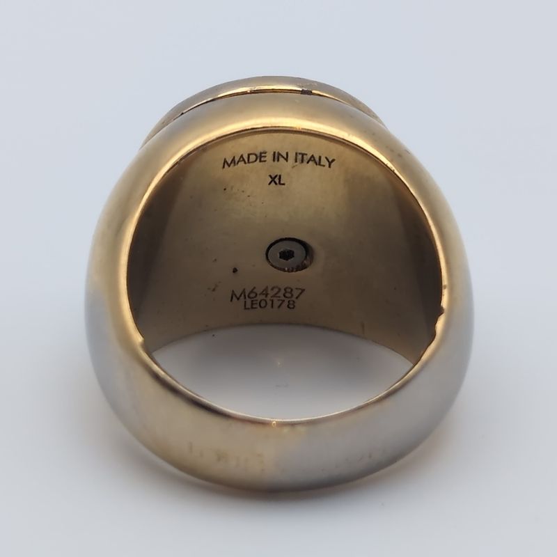 Louis Vuitton Signet Ring LV Logo Gold