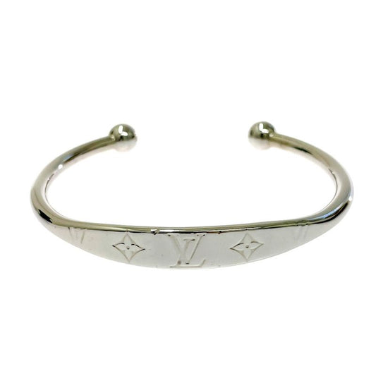 Louis Vuitton Monogram Metal Jonk Bangle L Silver