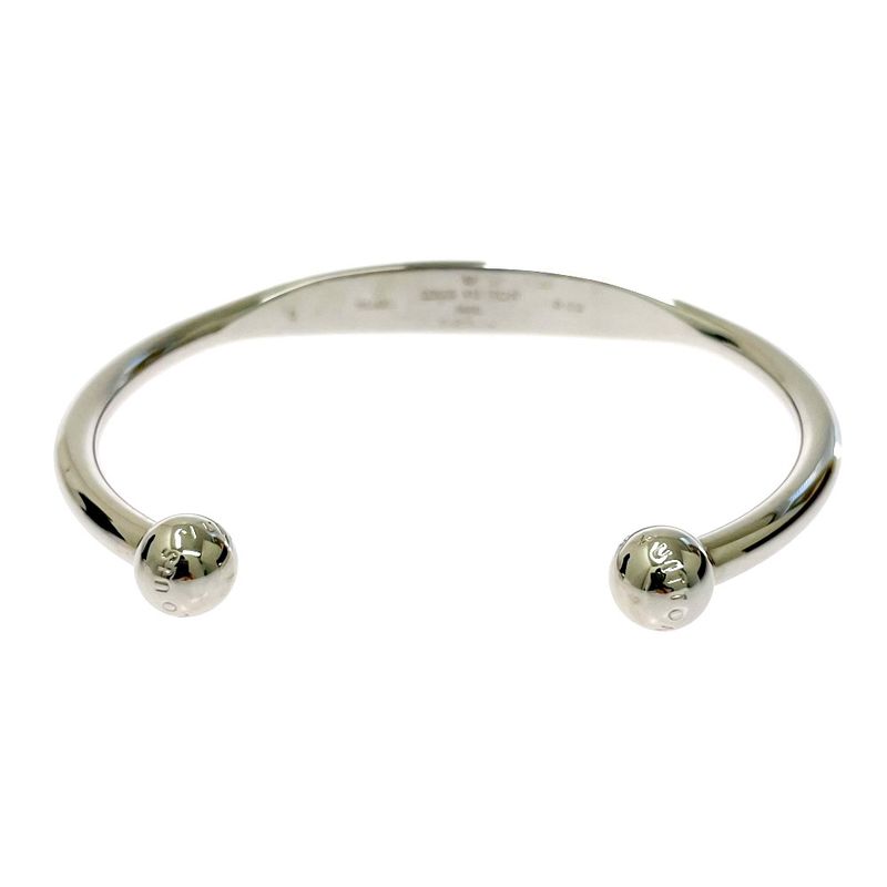 Louis Vuitton Monogram Metal Jonk Bangle L Silver