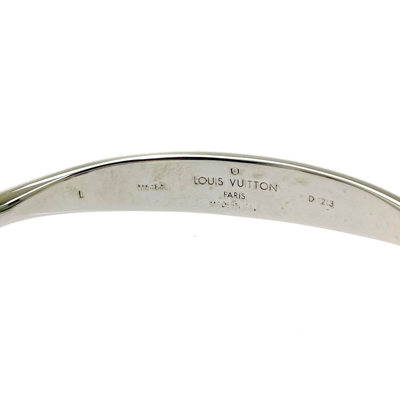 Louis Vuitton Monogram Metal Jonk Bangle L Silver