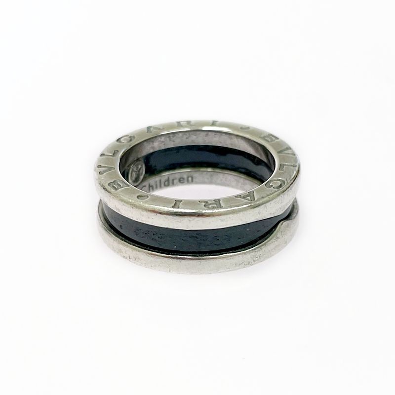 Bvlgari Silver B-zero One Se Bu the Children Ring 925 Engraved