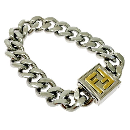 Fendi FF Logo Chain Bracelet XS Silver