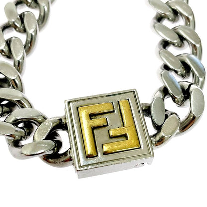 Fendi FF Logo Chain Bracelet XS Silver