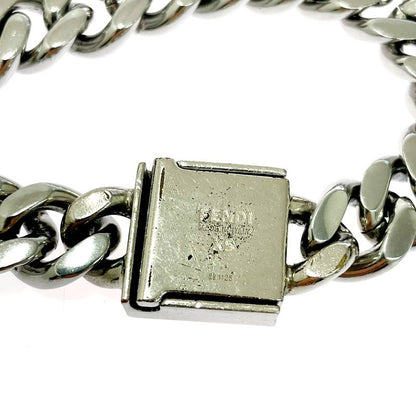Fendi FF Logo Chain Bracelet XS Silver