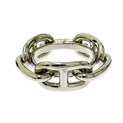 Hermes Metal Chaine D'ancre Scarf Ring Silver