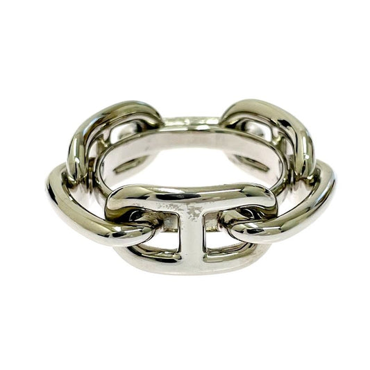 Hermes Metal Chaine D'ancre Scarf Ring Silver