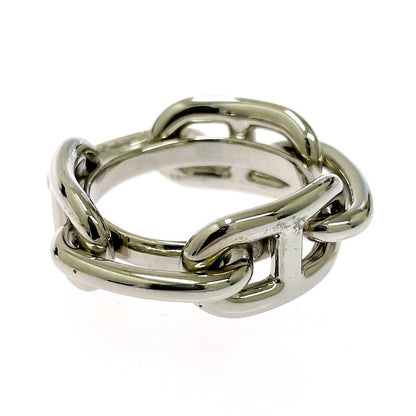Hermes Metal Chaine D'ancre Scarf Ring Silver