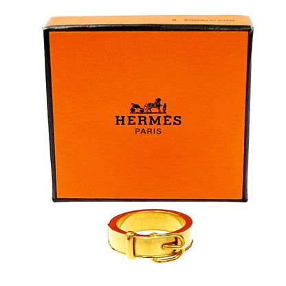 Hermes Ceinture Scarf Ring Gold