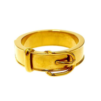 Hermes Ceinture Scarf Ring Gold