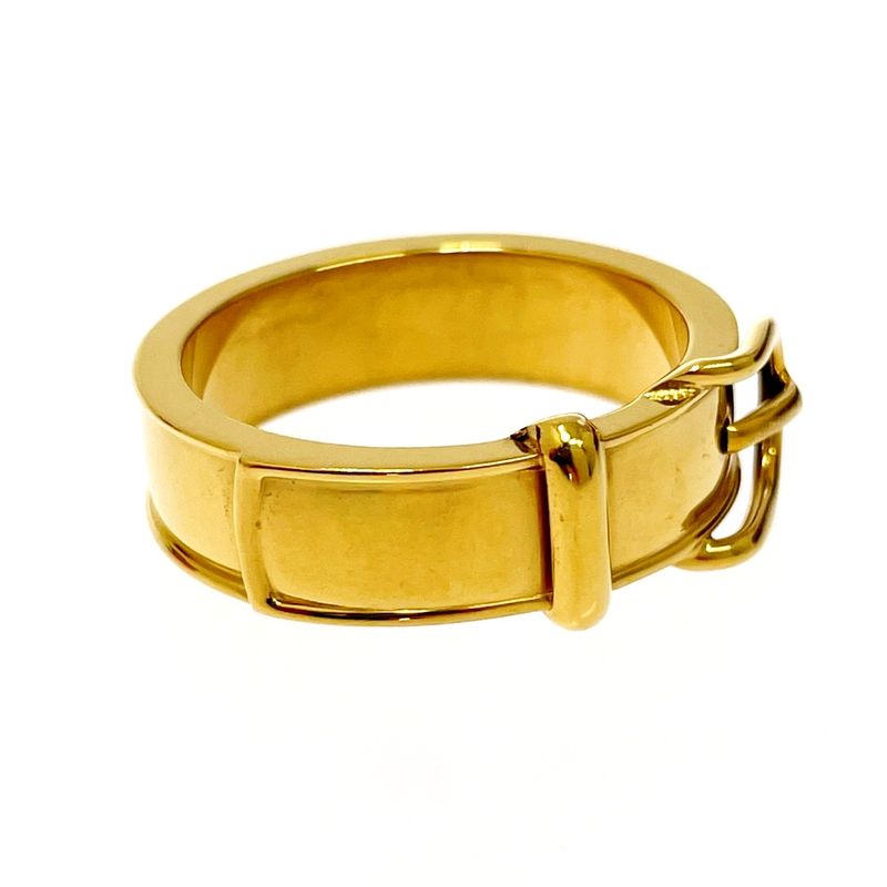 Hermes Ceinture Scarf Ring Gold