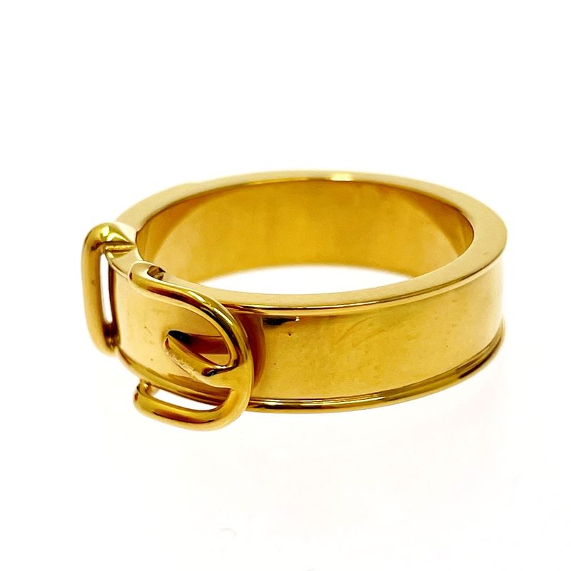 Hermes Ceinture Scarf Ring Gold