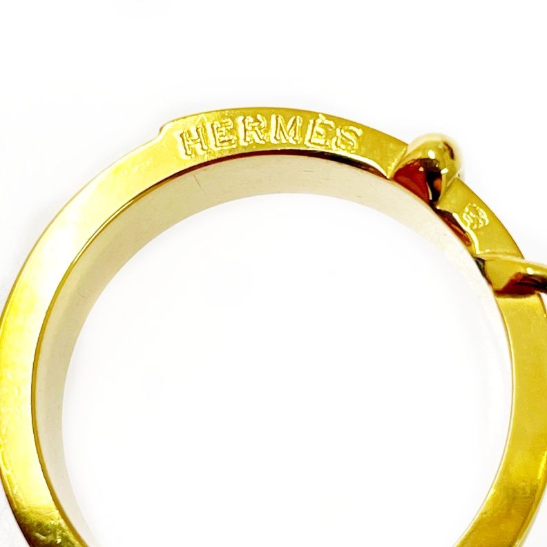 Hermes Ceinture Scarf Ring Gold