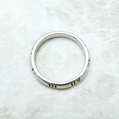 Tiffany & Co. Atlas Crochet d'Oro White Gold Ring