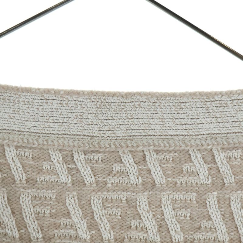 Fendi Skirt White Cashmere Blend FF Logo