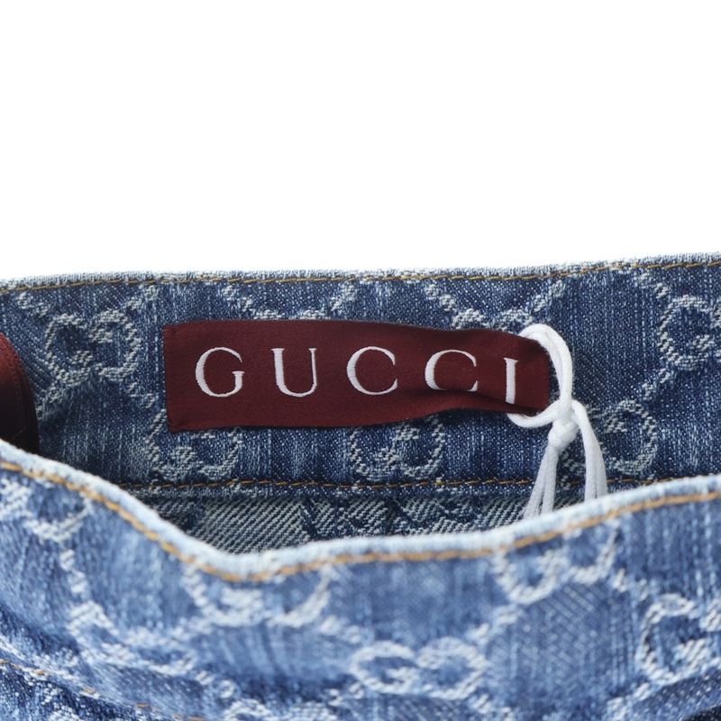 Gucci GG Jacquard Denim Fuscato Indigo Blue