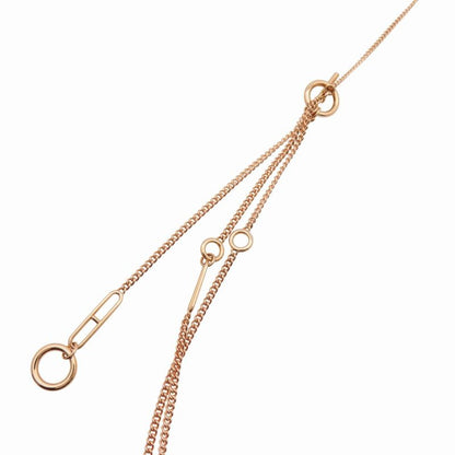 Hermes Echape Long Necklace 750 Pink Gold