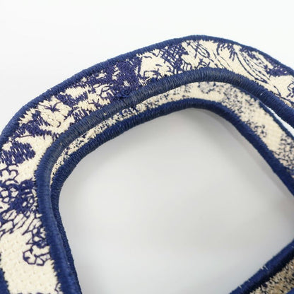Dior Book Tote Mini Toile de Jouy Navy White Canvas Handbag