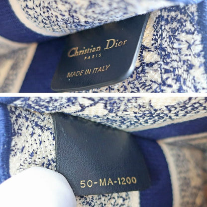 Dior Book Tote Mini Toile de Jouy Navy White Canvas Handbag