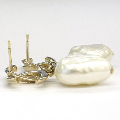 Chanel Earrings Swing CC Logo Pearl