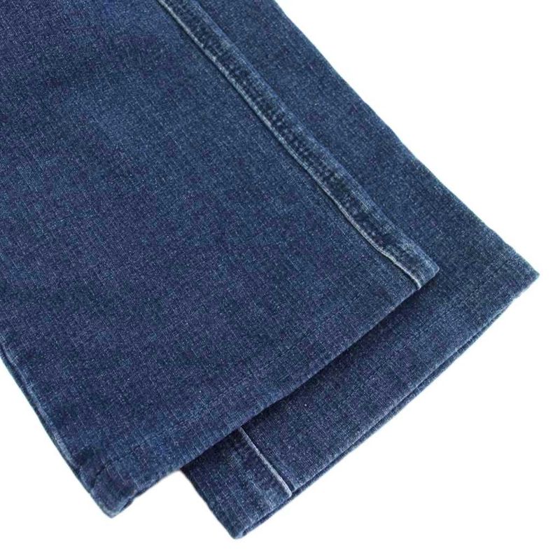 Chanel Quilted Pocket Denim Pants Jeans Skinny Stretch CC Logo 38 Indigo