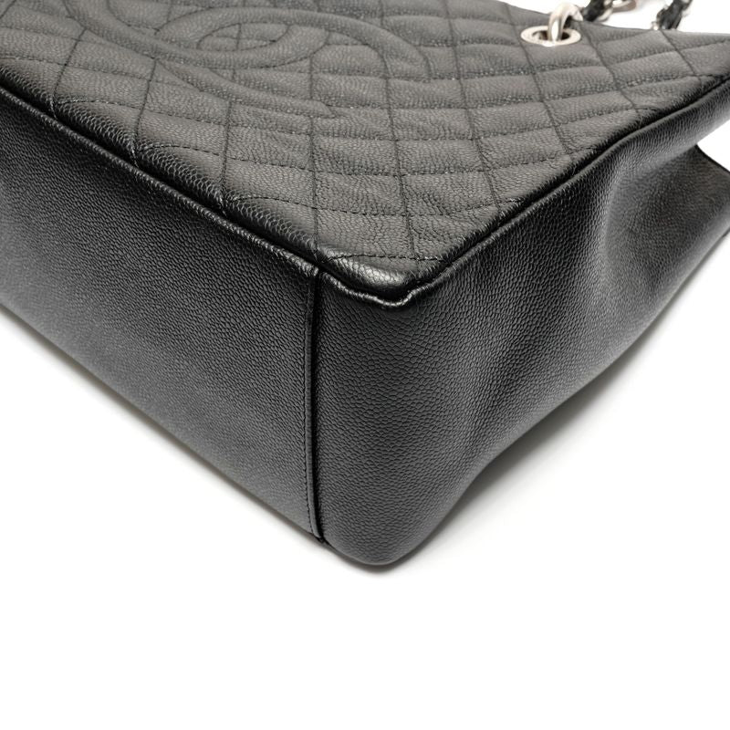 Chanel Shoulder Bag Big CC Logo Grand Shopping Tote GST Quilted Caviar