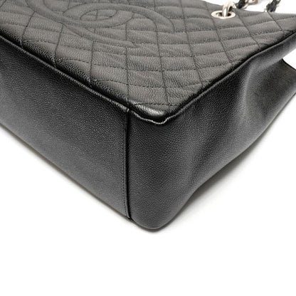 Chanel Shoulder Bag Big CC Logo Grand Shopping Tote GST Quilted Caviar