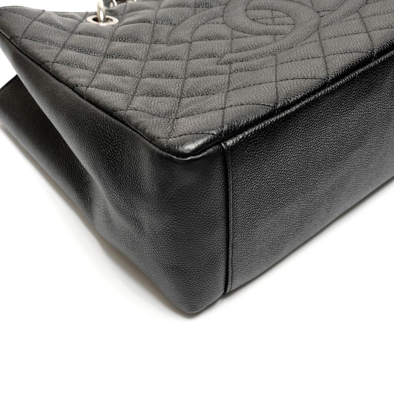 Chanel Shoulder Bag Big CC Logo Grand Shopping Tote GST Quilted Caviar