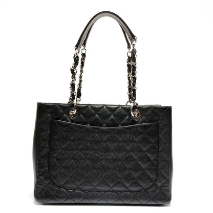 Chanel Shoulder Bag Big CC Logo Grand Shopping Tote GST Quilted Caviar