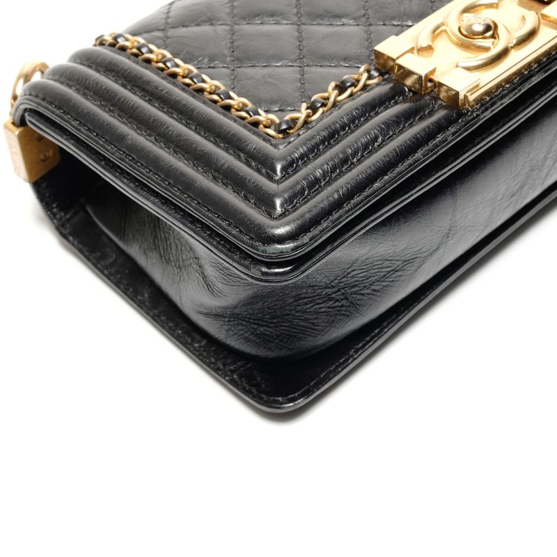 Chanel Shoulder Bag Mini Boy Chain Luxury
