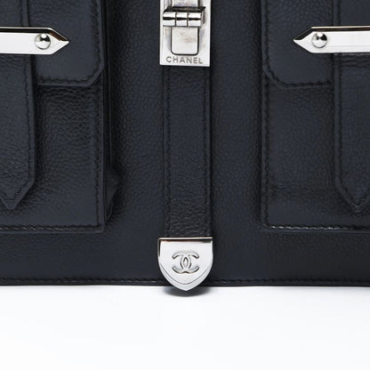 Chanel Shoulder Bag Leather 2.55 Caviar