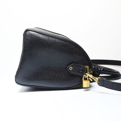 Chanel Boston Bag Caviar Leather CC Logo 2-Way