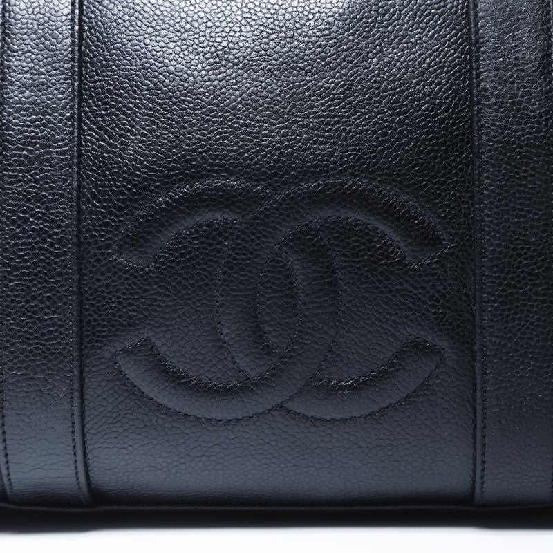 Chanel Boston Bag Caviar Leather CC Logo 2-Way