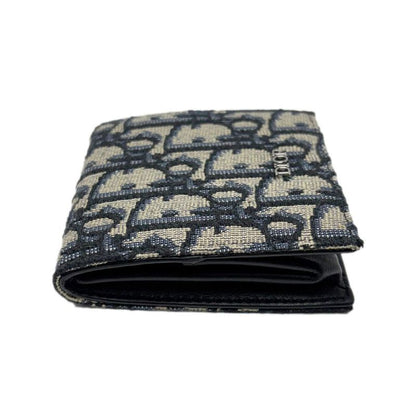 Dior Boxshape Coin Purse White Jacquard Navy Beige Black