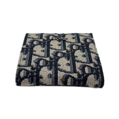 Dior Boxshape Coin Purse White Jacquard Navy Beige Black