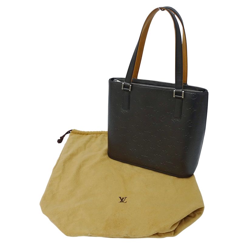 Louis Vuitton Monogram Matte Tote Stockton Noir Black