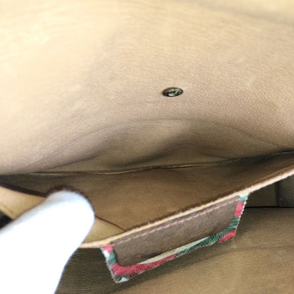 Gucci Vintage Sherry Line Beige GG Supreme Canvas Clutch Second