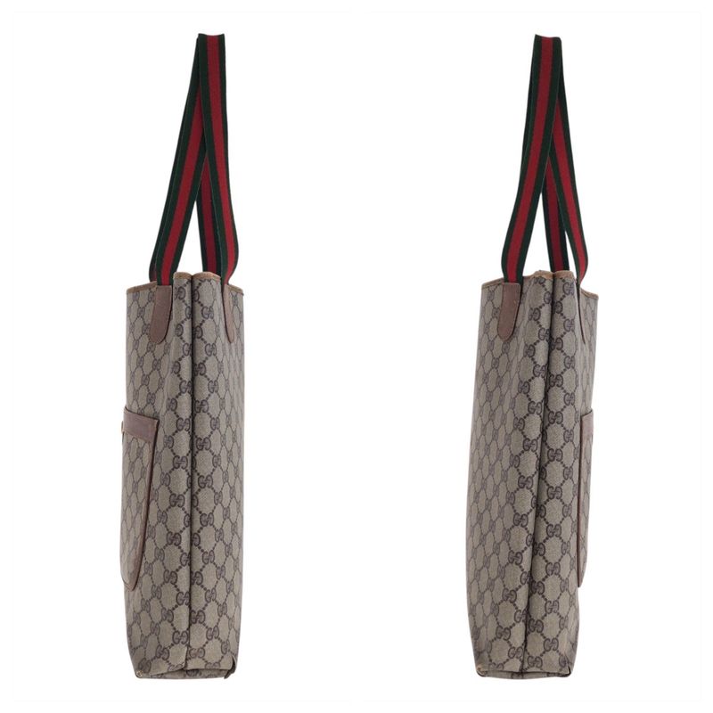 Gucci Vintage Sherry Line GG Supreme Canvas 20 001 Tote Shoulder Bag