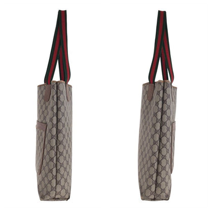 Gucci Vintage Sherry Line GG Supreme Canvas 20 001 Tote Shoulder Bag