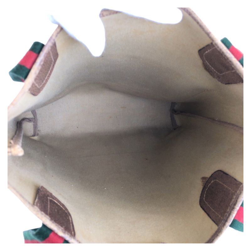 Gucci Vintage Sherry Line GG Supreme Canvas 20 001 Tote Shoulder Bag