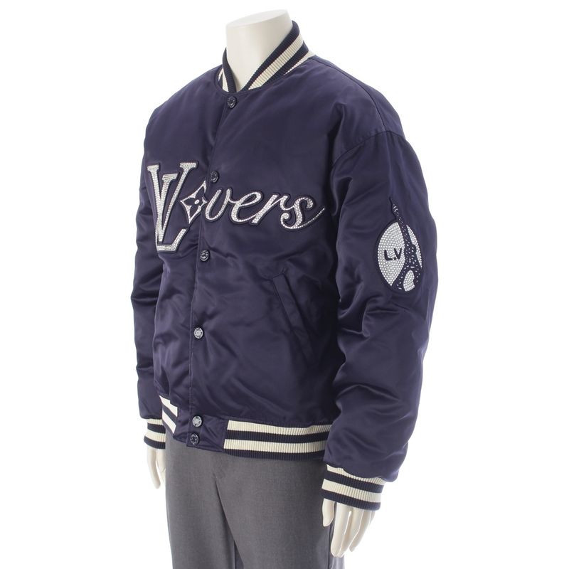 Louis Vuitton Nylon LV Lovers Embroidered Baseball Jacket