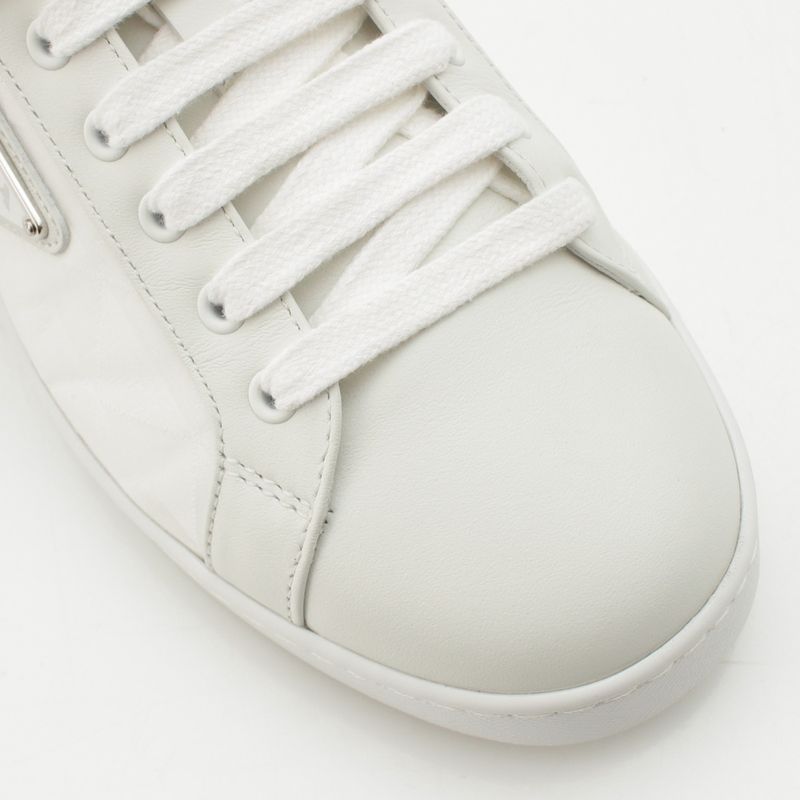 Prada Re-Nylon Triangle Logo Sneakers Shoes White 7.5