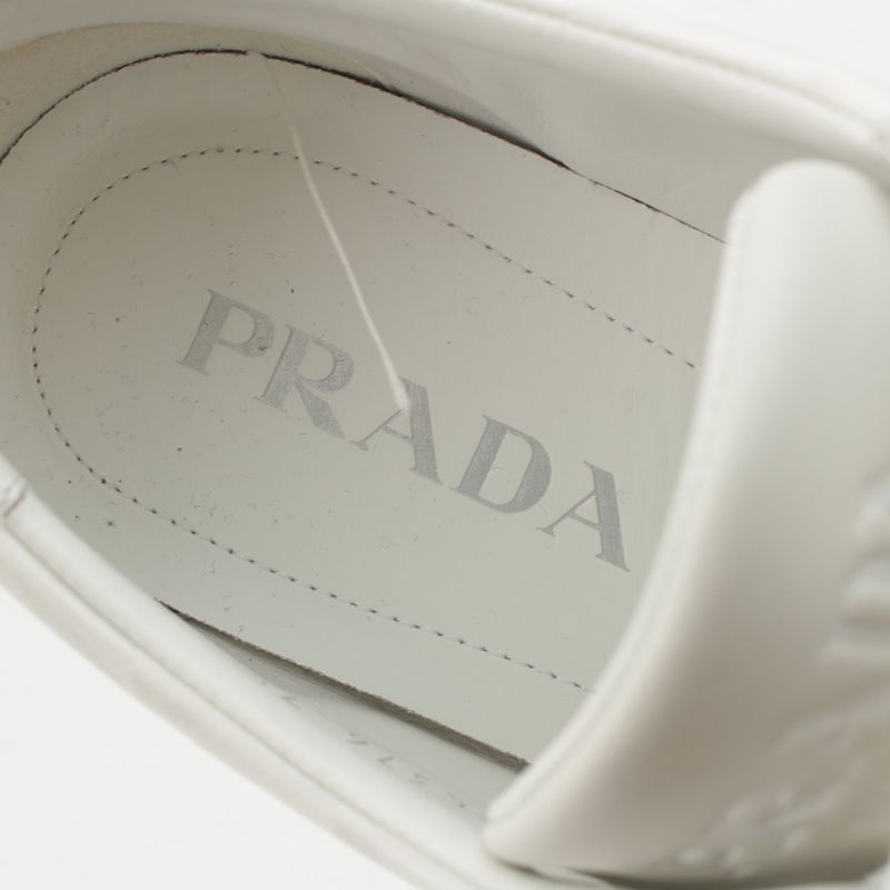 Prada Re-Nylon Triangle Logo Sneakers Shoes White 7.5