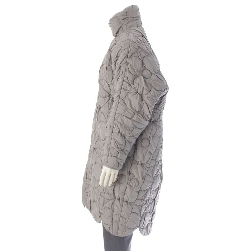 Louis Vuitton Monogram Flower Quilted Long Coat Gray XS