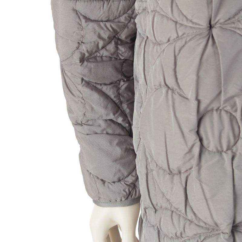 Louis Vuitton Monogram Flower Quilted Long Coat Gray XS