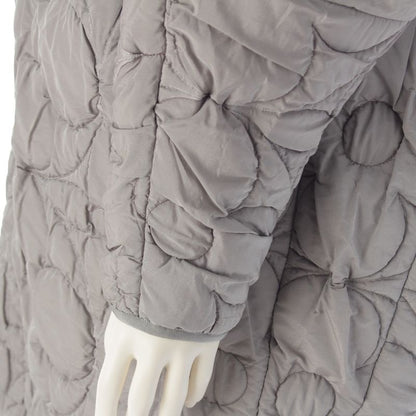 Louis Vuitton Monogram Flower Quilted Long Coat Gray XS